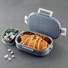 Insulated Steel Lunch Box For Kids School Picnic Use With Leak Proof Lid And Veg Box In Grey With 700ml Capacity