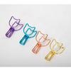 100Pcs Binder Clips Small Assorted Color Paper Clamps for Office Supplies Multicolor Hollowed Cute Cat Shaped Metal Paper Binder Clips for Paperwork