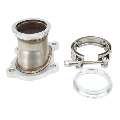 2.5in Outlet Turbocharger Flange with V Band Clamp 4 Bolts Stainless Steel Strong Sealing Fit For CT26