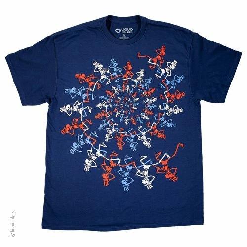 

New GRATEFUL DEAD USA SPIRAL SKELLY LICENSED CONCERT BAND T-Shirt M