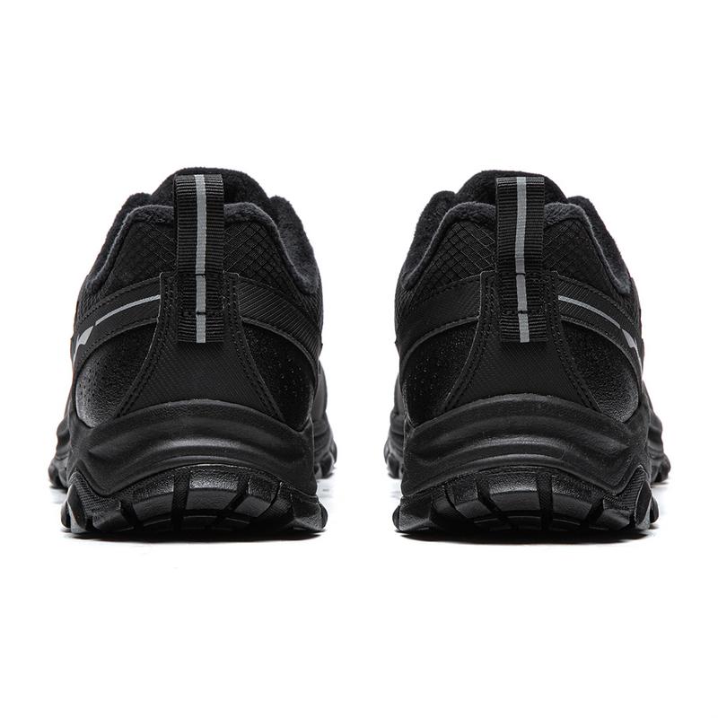 Li-Ning Comfortable Trendy Fashion Synthetic Leather Fabric Low-Top Casual Shoes Unisex Sneaker Black AGLV247-1