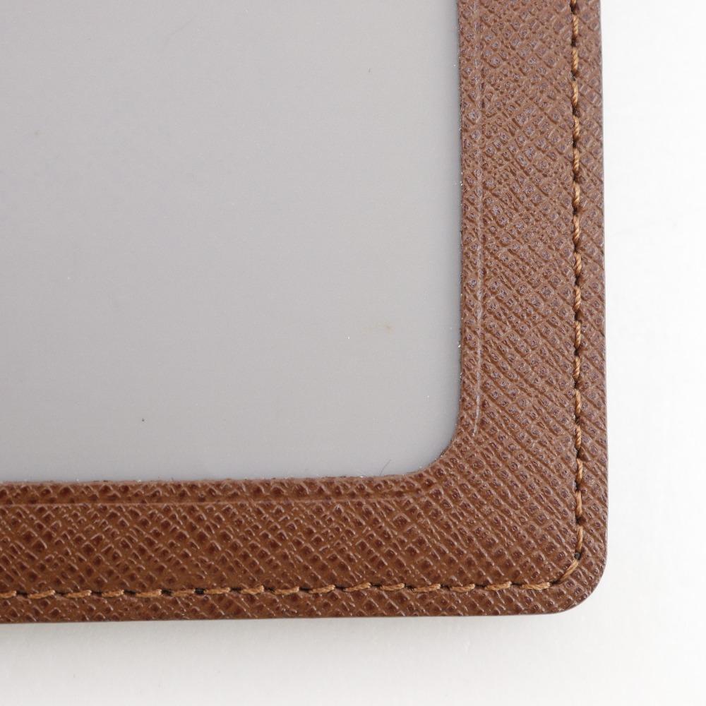 LOUIS VUITTON Porto 2 cult Vertical Pass case M60533 Pass holder Brown Monogram canvas unisex Used