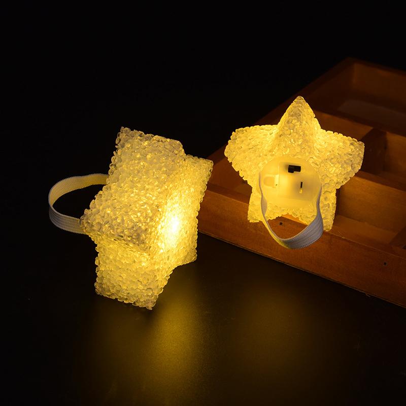 Star Handheld Led Light Cute Acrylic Star Shaped Night Light Anti-Slip Band Light Lamp For Dance Performance Stage Photo Prop