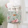 Zippered Floral Print Lunch Bag Insulated Tote Bag Food Storage Bag Thermal Picnic Bag  Women