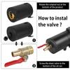 Oil Separator Catch Can Tank Kit with 2 Ports 150ml Aluminum Oil Reservoir Tank Drain Valve Filter 3/8inch NPT Fuel Line