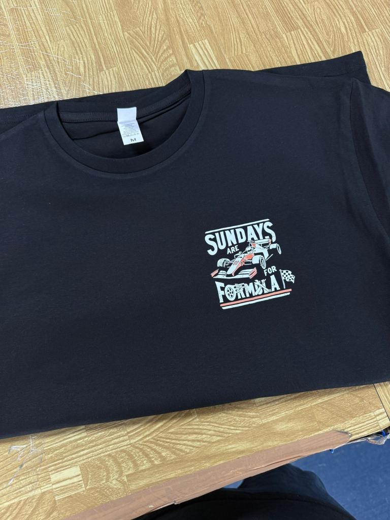 Unisexs Retro F1 Racing T Shirt Sundays Are For Formula One Cute Graphic Tee