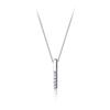 Hermosa:J N034 925 Silver Necklace, Silver Necklace, Rose Gold 14K Necklace, Stick Bar Layered Necklace