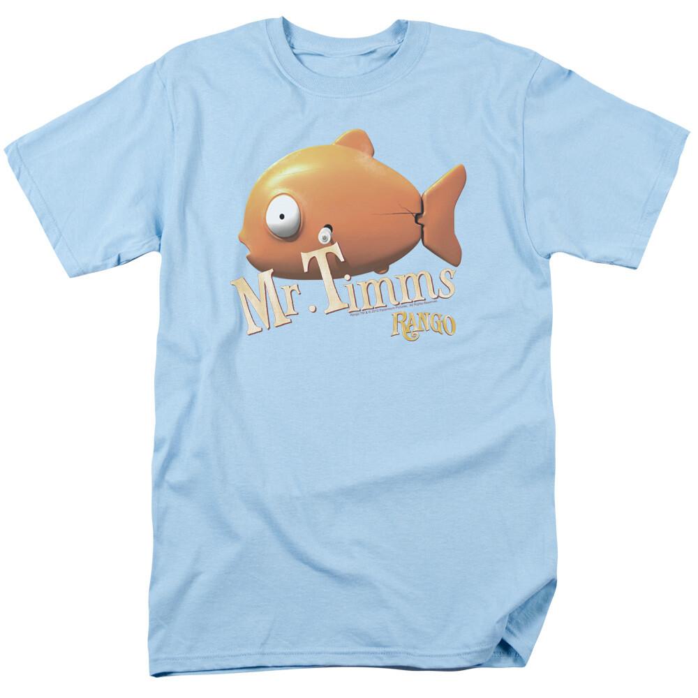 Rango Mr Timms T-shirt Mens Licensed Childrens Movie Fish Light Blue L