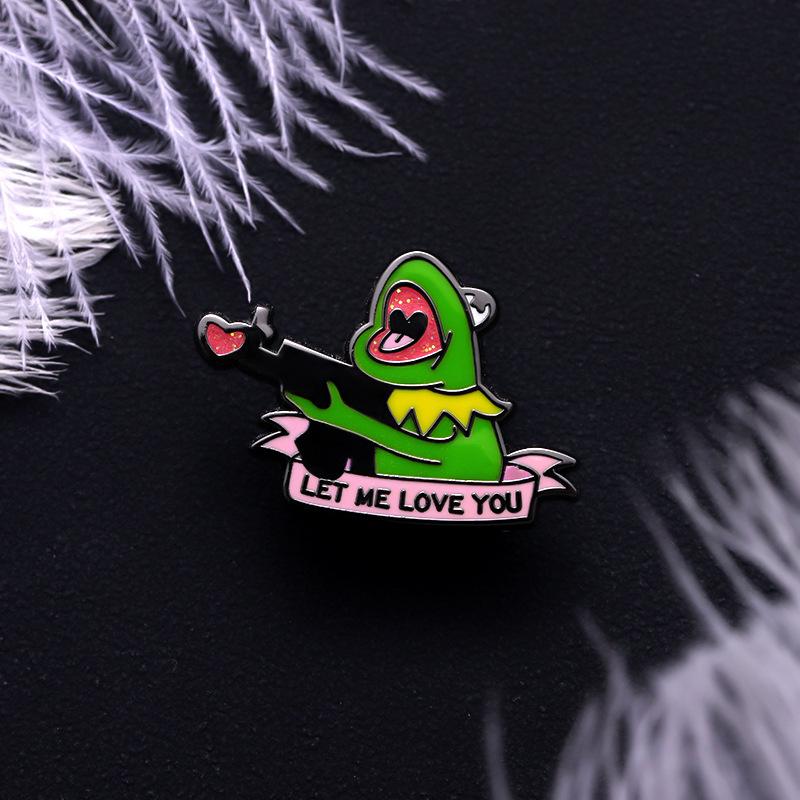 Design Frog Playful Metal Badge With Highquality Enamel Ideal For Lovers Fashion