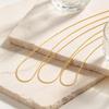 Stainless Steel Round Snake Chain Necklace, Fashionable And Versatile Basic Chain Collarbone Chain Nc-201