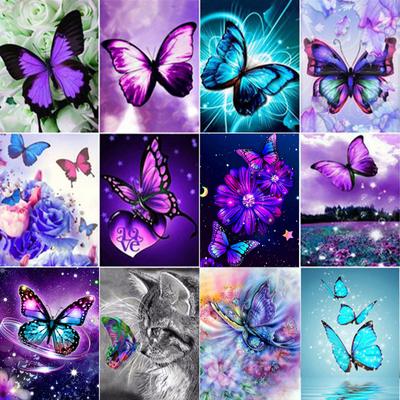 5D DIY Diamond Painting Beautiful Butterfly Diamond Embroidery Cross Stitch Kit Full Rhinestone Mosaic Home Decor