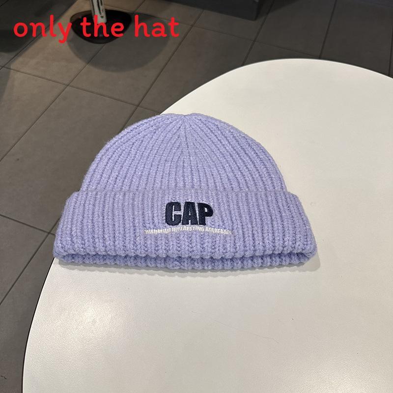 Knitted Hat For Men Women Winter Warmth With Embroidered Letters College Style