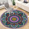 1pc Mandala Pattern Office Round Area Rug, Under Office Chairs Bedroom Living Room Home Decor, Room Deco