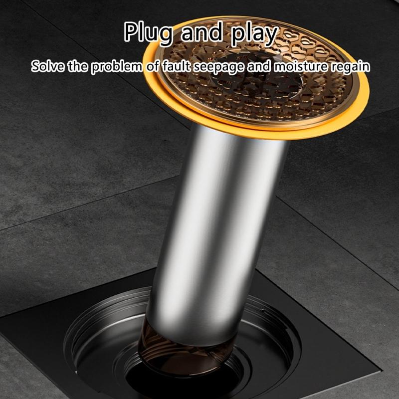 Extended Floor Drain Cores Antiodor Drainer Shower Strainer Cover AntiBlocking Round Floor Strainer Hair Catcher