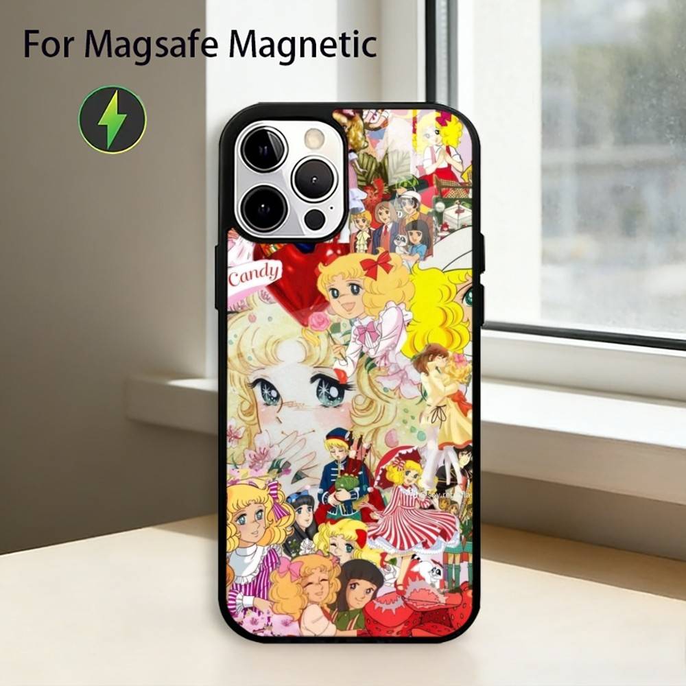 A-Anime Candy Candy Phone Case For iPhone17,16,15,14,13,12,11 Plus,Pro Magnetic with Magsafe Wireless Charging