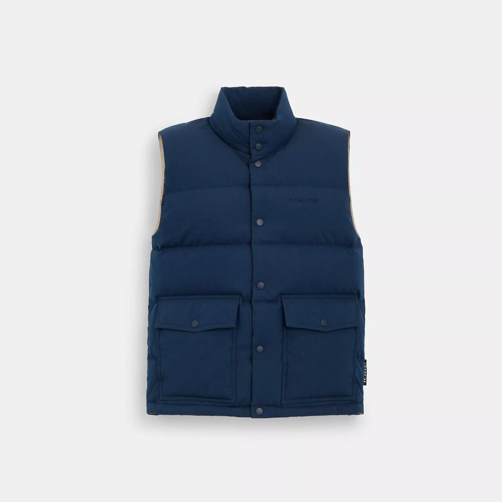 

Coach Down Vest Washed Navy XXLarge