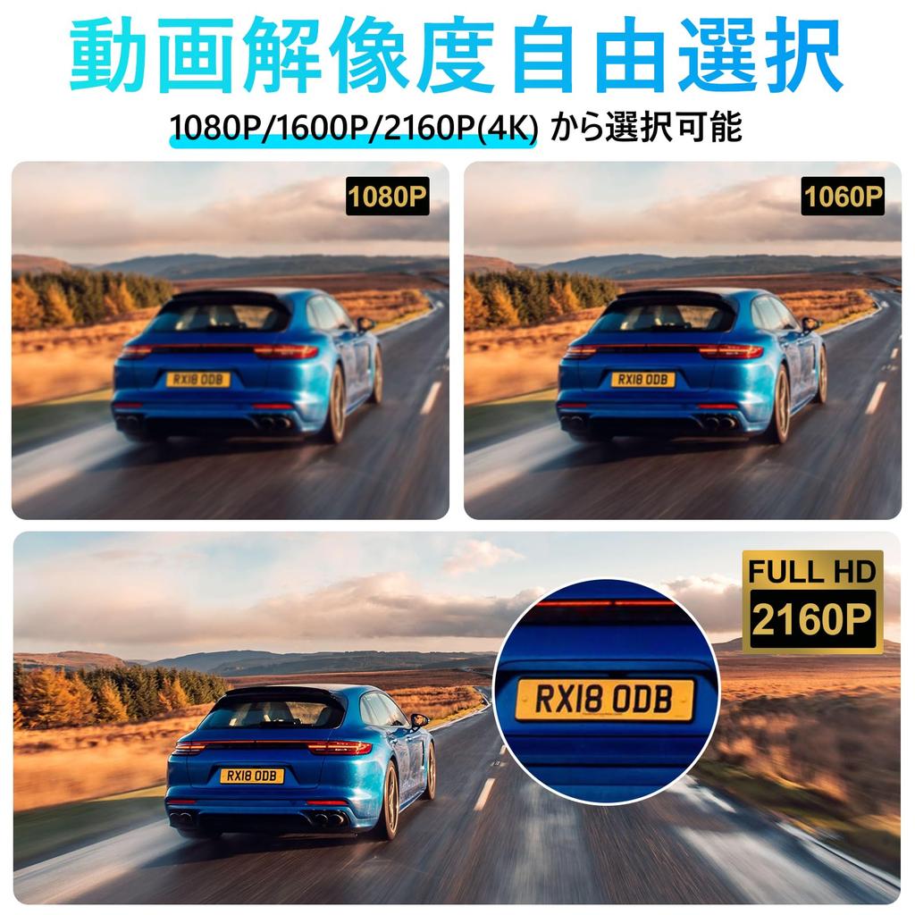 3T6B Dash Camera, Small, 140° Wide Angle, H.265 Compression, WiFi Connection, 3-Axis G-Sensor, Smartphone