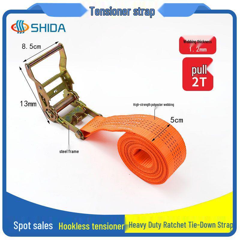 High-Strength Polyester Ratchet Cargo Straps for Packaging and Tensioning
