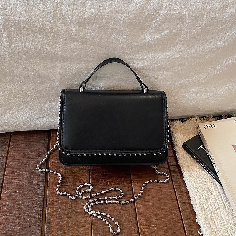 Korean Style Fashion Simple Personalized Women Chain Crossbody Small Square Soft Bag