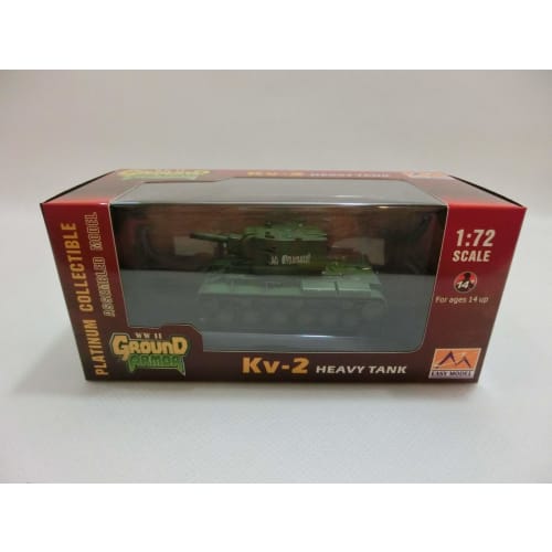 1/72 scale completed model 36282 KV-2 Heavy Artillery Tank with Rear Turret Machine Gun, Soviet Army, Standard Camouflage, 1940