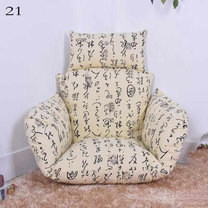Hanging Swing Egg Chair Cushion Cover Patio Large Round Papasan Pad Detachable Garden Lounger Cushion Cover  (No Filling)