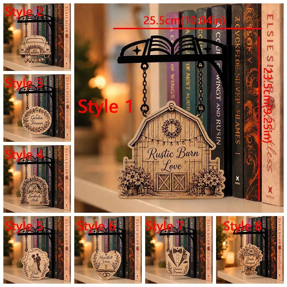 Miniature Book Shape Metal Bookshelf Sign Rustic Reading Nook DIY Tag Holder  Dorm
