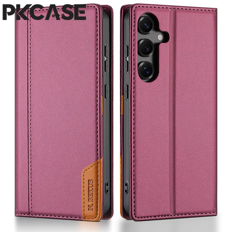 Wstrząsoodporne Etui Portfel z Gniazdem na Karty typu Flip Skórzane Dla Samsung S25 Edge S24 S23 FE Plus A17 A07 A56 A36 A26 A16 A06 Pokrowiec