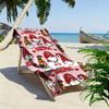 Christmas Gnomes Print Beach Towel, Large Soft Quick Dry Towel for Beach Camping Swimming