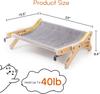 Mewoofun Cat Window Perch Cat Window Hammock Seat 2 In 1 Beige Cream Grey Pink Adjustable Steady Cat Bed for Indoor Cats for 40