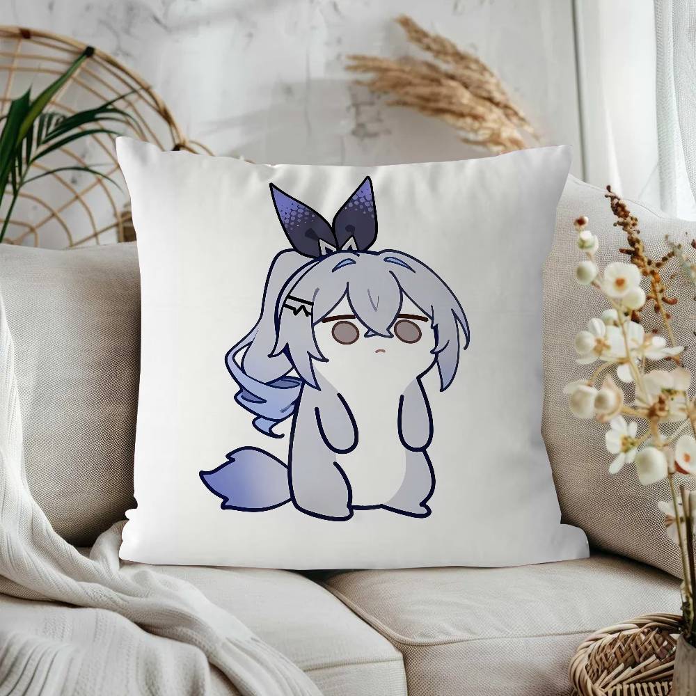 

GAME Characters Silver Wolf Cushion Cover Car Throw Pillow Case For Sofa Car Christmas Gift 40x40cm 45x45cm 12x12Inch