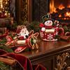 Festive Handmade Gifts for Friends Rhinestone Christmas Decoration DIY Kit, Faux Diamond Art Make 6 Holiday Decorations Hanging Ornaments, Bead Craft