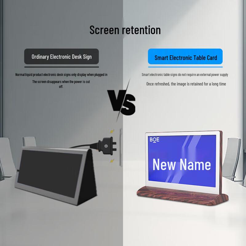 BOE 7.4-inch Dual-Sided E-Ink Electronic Desk Card (CN version)