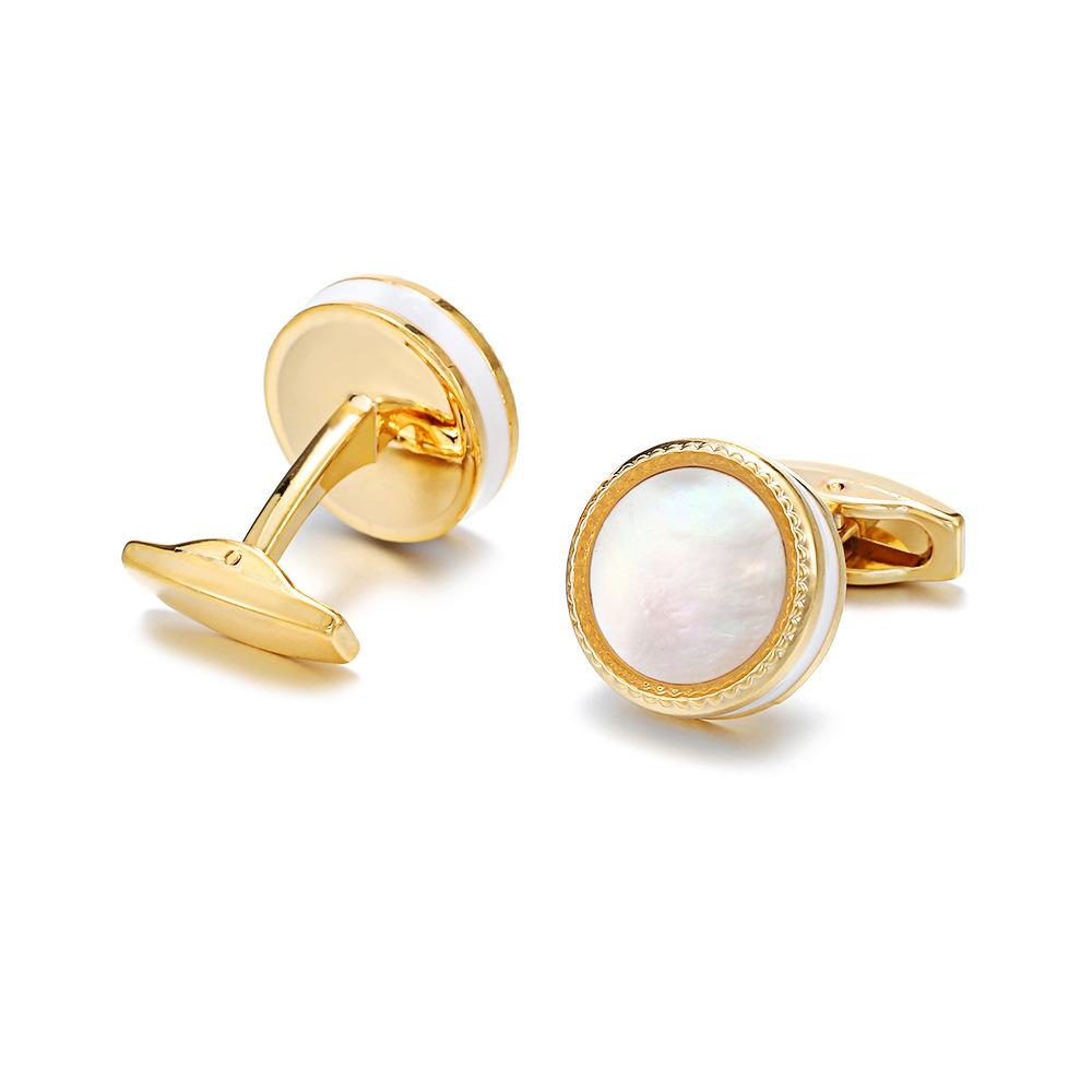 Neue französische Hemd Manschettenknöpfe, Hemdmanschettenknöpfe, Muschel-Manschettenknöpfe, Herren Business Schmuck Manschettenknopf 639