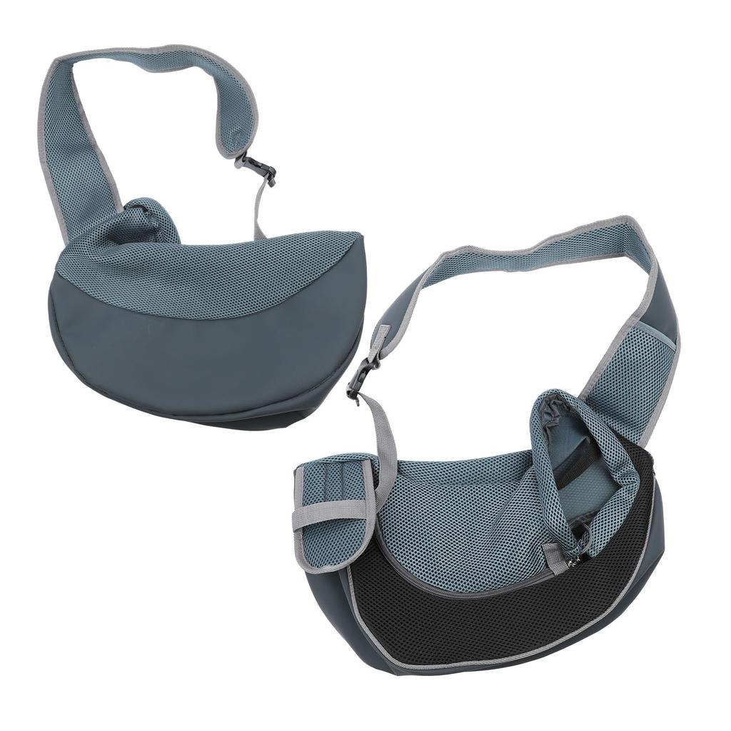 Pet Sling Breathable Mesh Portable Single Shoulder Bag Dog Carrier Sling for Outdoor Travel Black