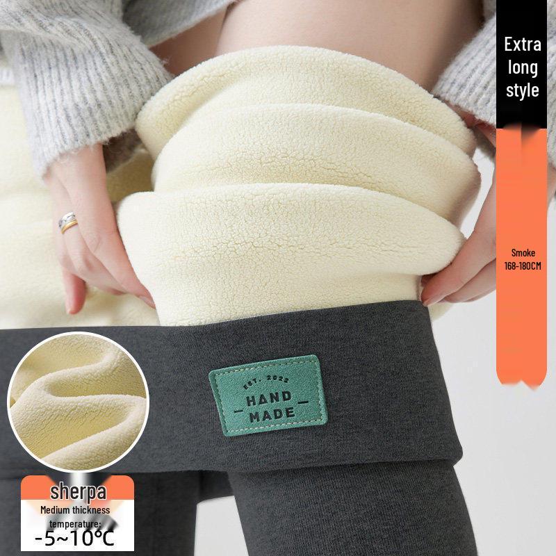 2025 New Winter Gray Plus Velvet Cotton Pants for Tall Women – Soft, Skin-Friendly, and Warm Base Layer