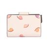New COACH Smooth Leather With Coated Canvas Card Holder, Wallet Women's Chalk White CA789-IMCAH
