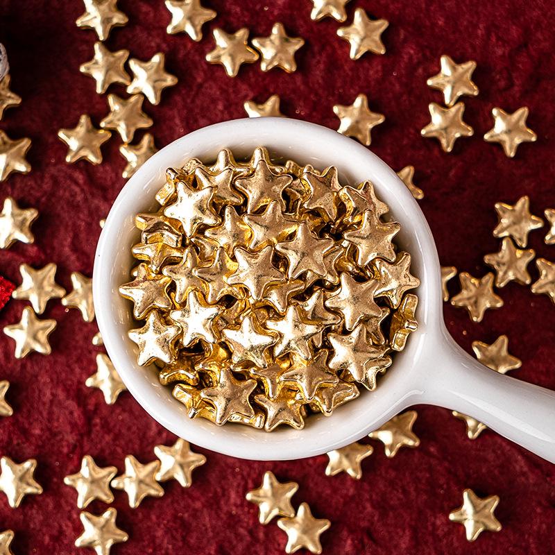 2025 Golden Star Sugar Pearls for Cake and Dessert Decoration