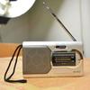 DC 3V Mini AM/FM Radio World Receiver Slim Pocket Antenna Radio World Receiver Speaker Universal Silver