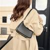Fashionable Korean Style Single Shoulder Bag For Women Autumn New Chic Moon Bag In Classic Black White Silver And Fuchsia