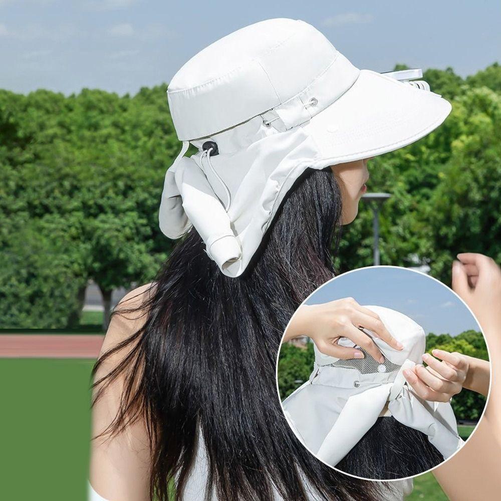 Portable Breathable Solar Fan Cap Quick Dry Sun Protection Solar Charging Cap with Fan Fisherman Hat Summer