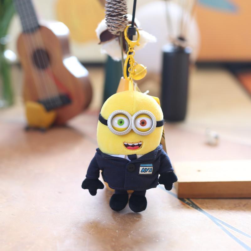 Authentic Despicable Me Minions Plush Keychain Soft Short Plush Toy Gift 12 Cm