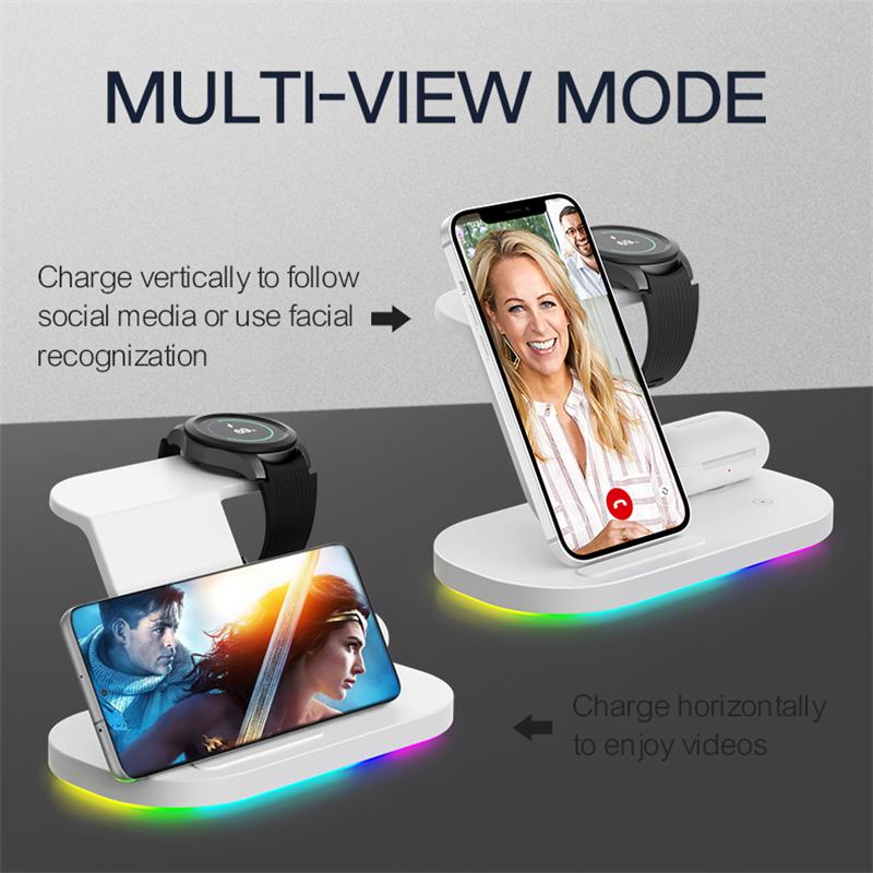 Stojan na bezdrôtové nabíjačky 15W rýchlonabíjacia stanica pre Samsung Z Fold3 Z Flip3 S21 S20 Galaxy Watch 4 3 Active 2 1 Buds Pro Live