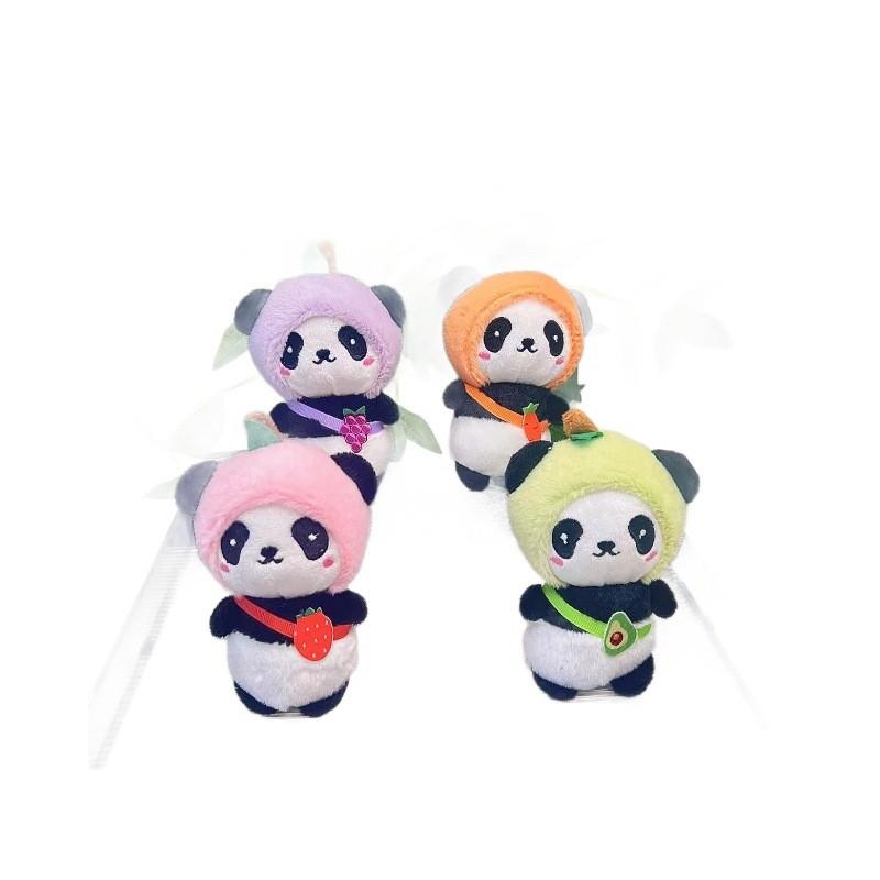 Panda Huggable Plush Keychain With Short Plush Material Ideal For Cute Souvenirs Couple