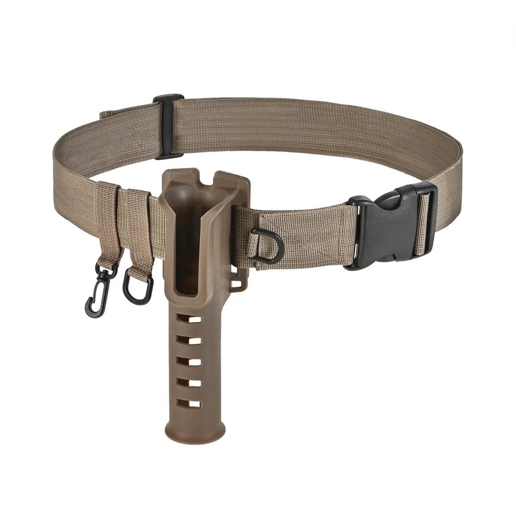 Fishing Rod Belt Holder Adjustable Wading Belt Lure Fishing Rod Insertion Hanging Buckle for Spinning Casting Fly Fishing