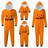 Halloween-printet Familie-matchende Hettegenser med Langermer og Glidelås Hettegenser Jumpsuit Sett