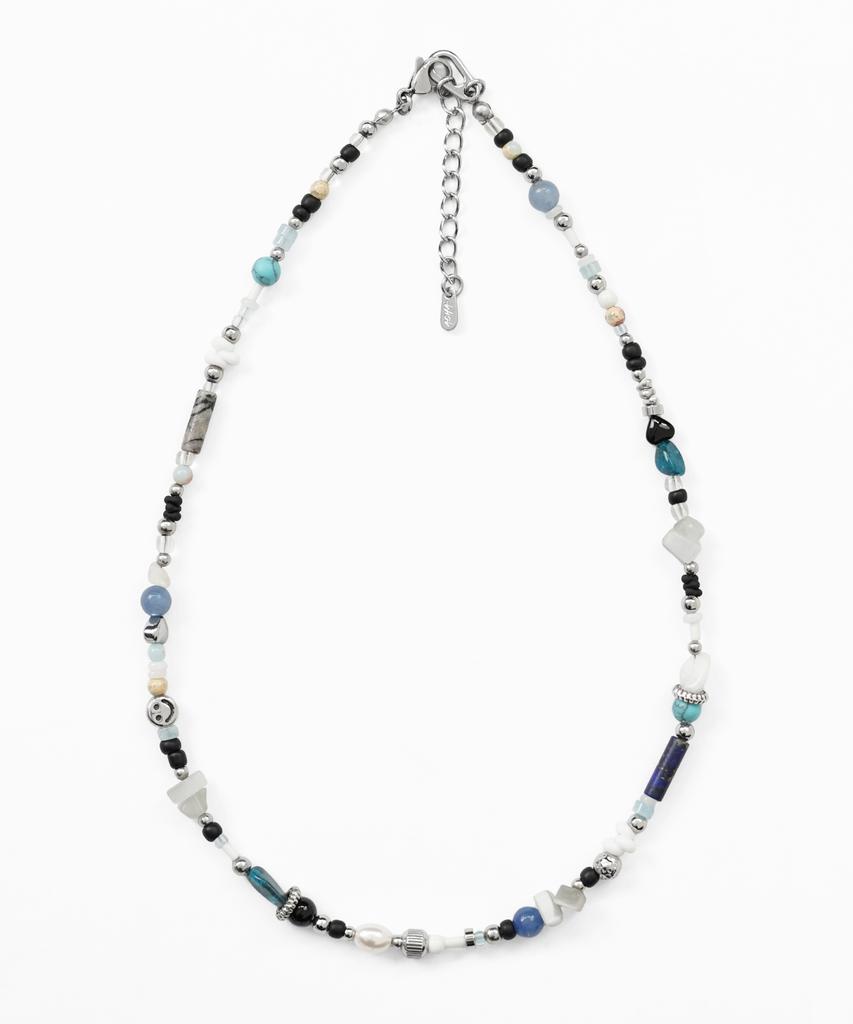Acha Enif Multi Bead Necklace _ Blue