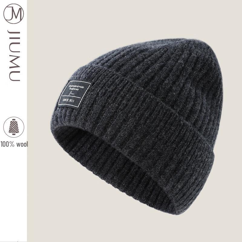 JIUMU Men s Pure Wool Beanie Hat MY062