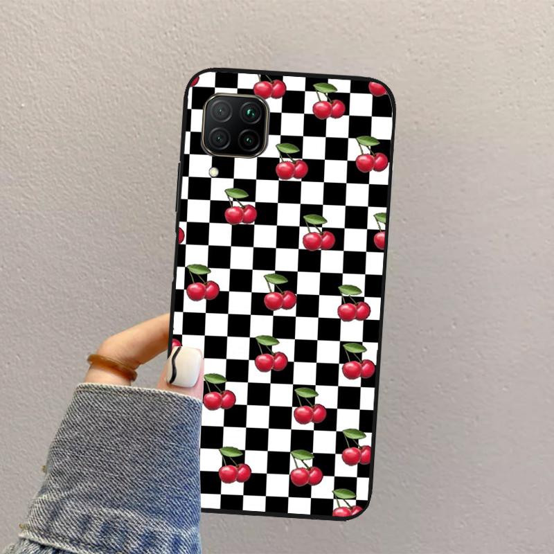 

Checkerboard Sunflower For Huawei Nova Y70 Y90 Y60 Y73 Y72 Y61 Y91 12s 12i 11i 8i 9 10 SE P40 Lite P60 P30 Pro Case Nova 9 SE