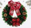 Christmas Door Wreath Bow Pine Cones 40