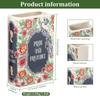 Book-shaped Flower Vase Decorative Retro Prints Ceramic Vases Desktop Ornament Home Living Room Bookshelf Office Decoration